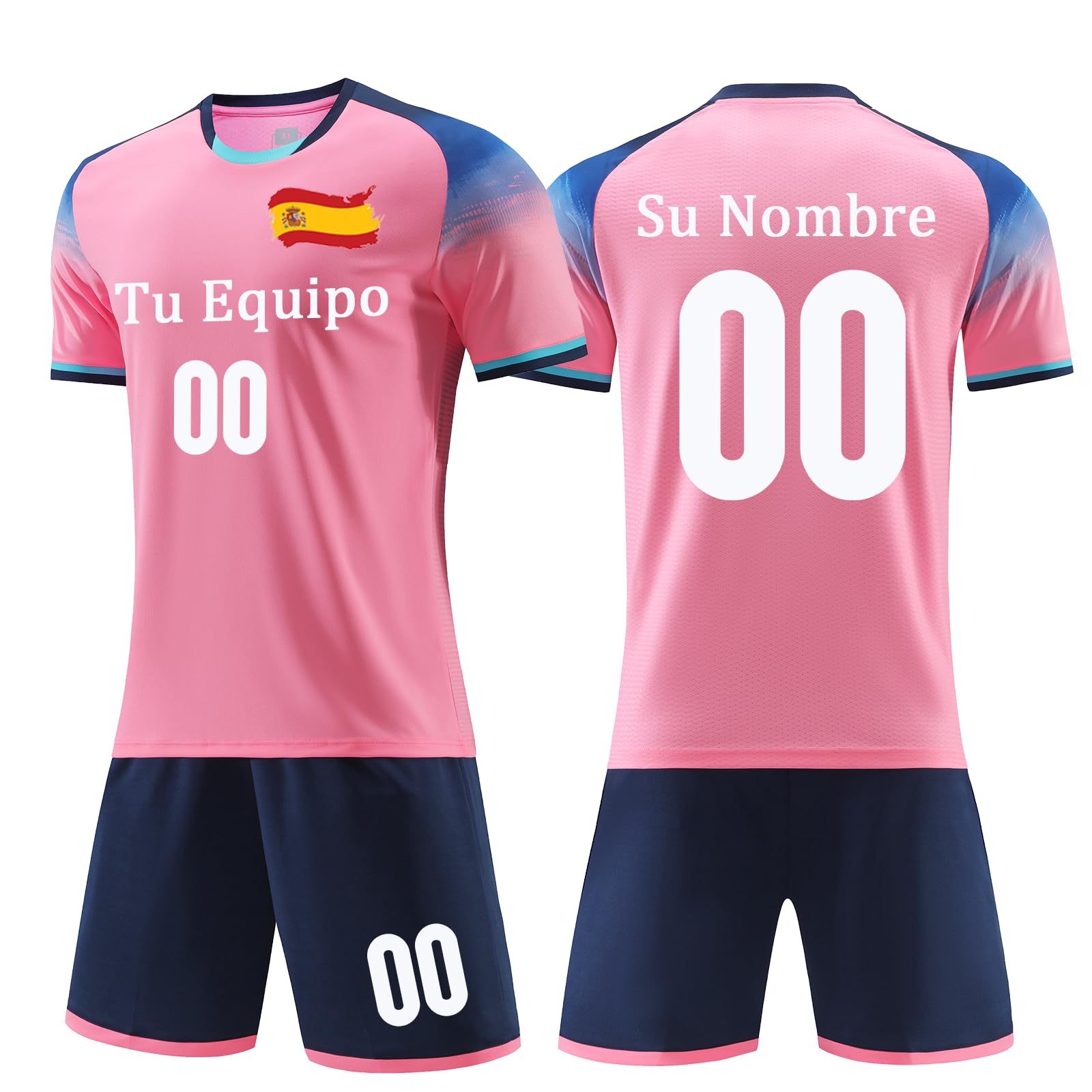 OPUTWDF Camiseta Futbol Niño Personalizada Equipaciones de Futbol para Niños Personalizadas con Nombre Número Logotipo del Equipo