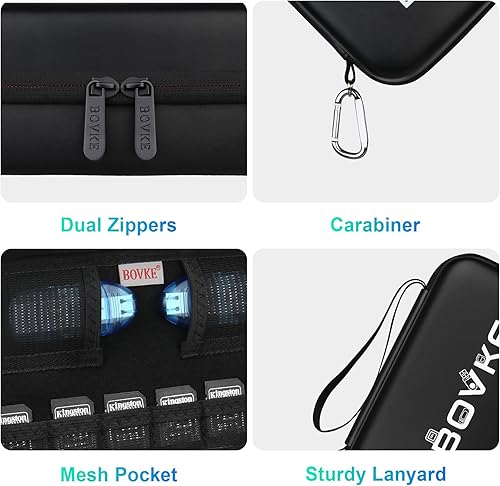 Miniatura 2 de BOVKE Funda para unidad flash USB, unidad de pulgar, tarjeta de memoria SD SDXC SDHC, funda de almacenamiento USB para