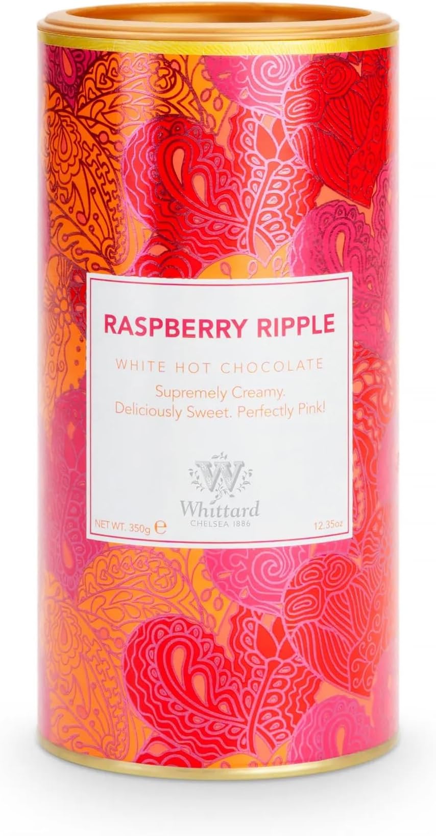 Whittardd Raspberry Ripple Flavour White Hot Chocolate, 350g