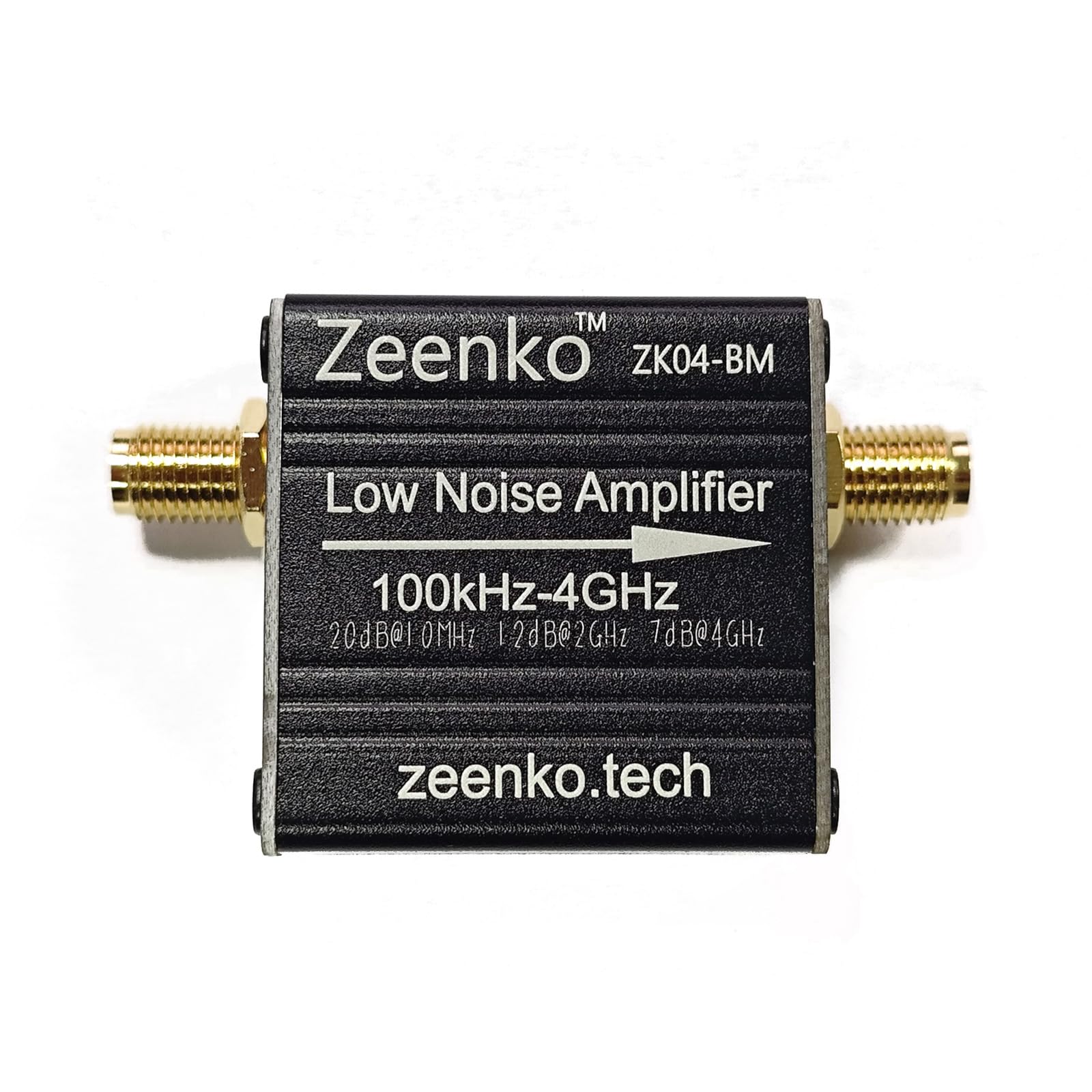 AURSINC ZK04-BM LNA Amplifier, Low Noise, Ultra-Low Power, 100k-4GHz, 20db@10MHz Gain, USB Interface Powered, Built-in 300mAh Battery, for TinySA Spectrum Analyzer, RF & Software Defined Radio (SDR)