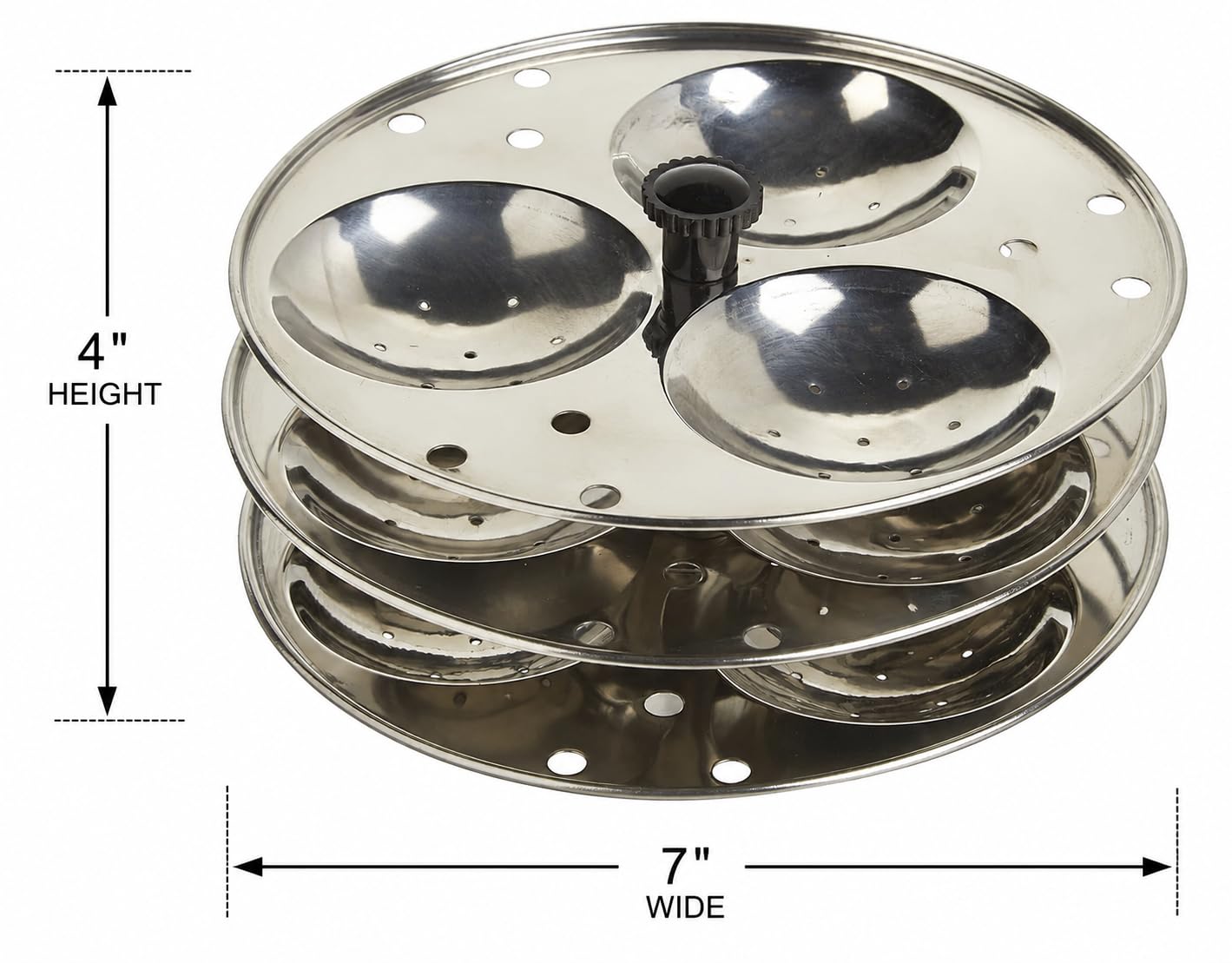 harthy スチーム機器 ステンレス製 Amazon.com: Tabakh 3-Rack Stainless Steel Hawkins Type Idli Stand