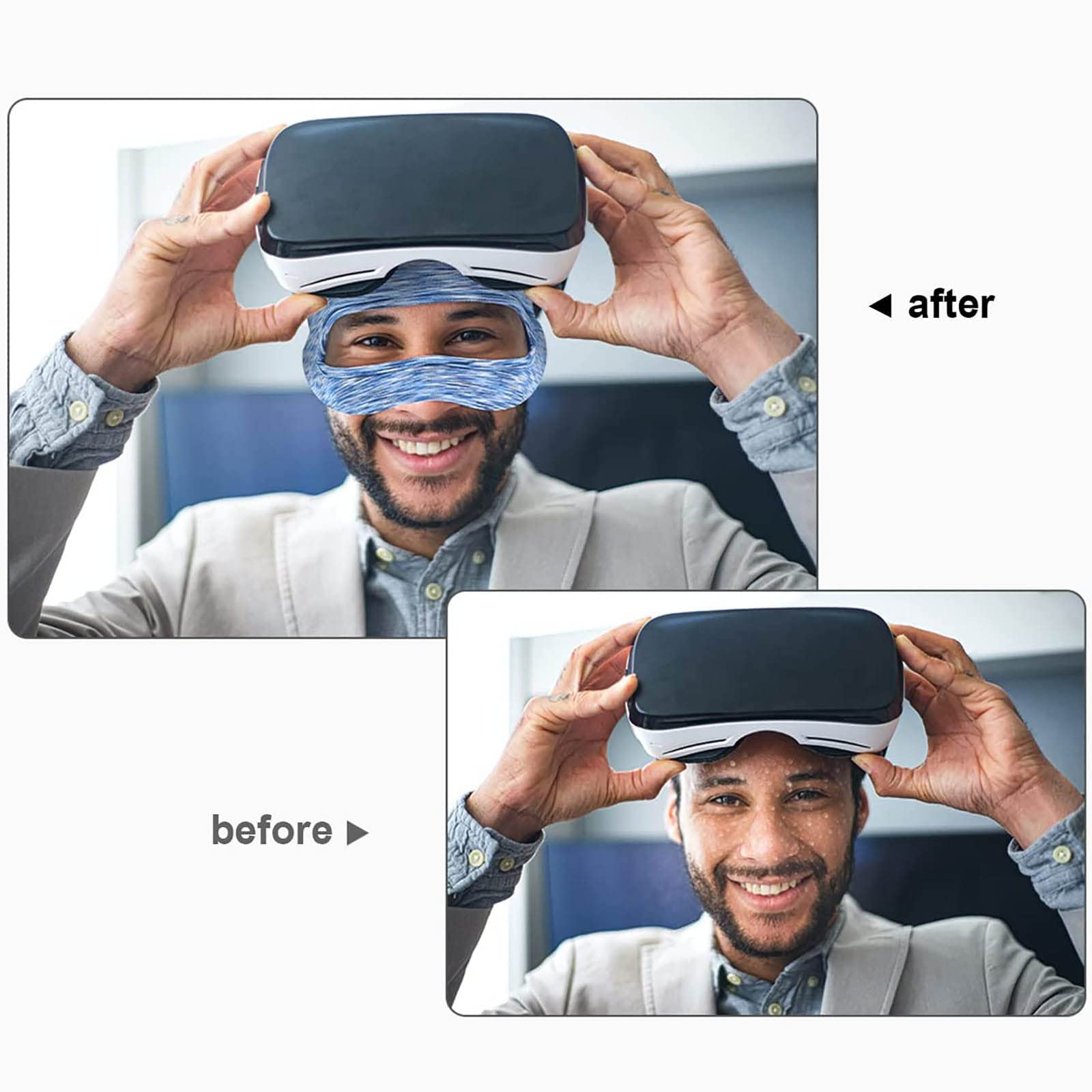Lot de 2 masques de réalité virtuelle PSVR2 - Sangle réglable lavable pour PSVR2/PICO4