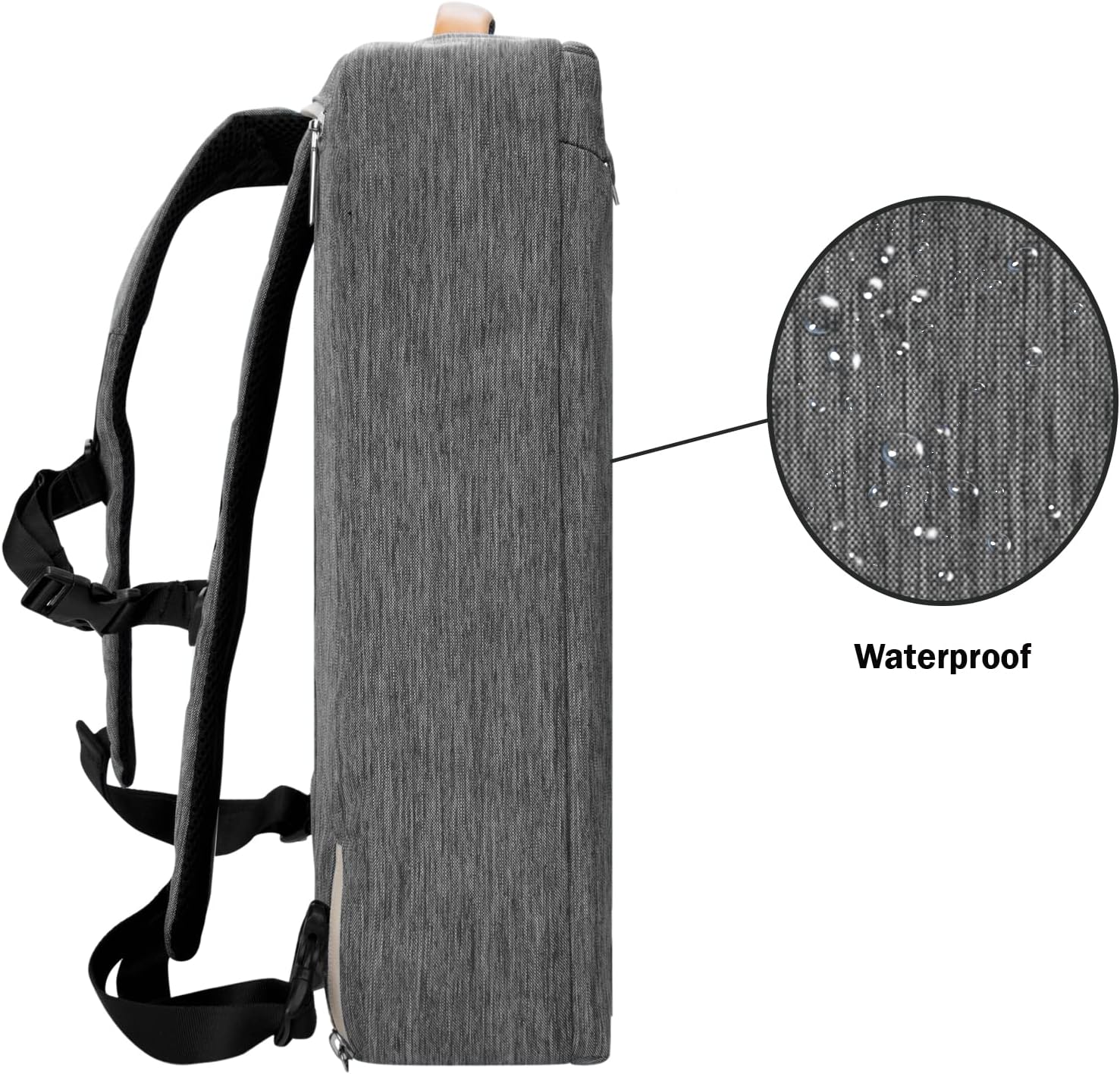 BPC Convertible Messenger Backpack for 13-Inch Laptops – Multi-Functional Travel & Work Bag with Adjustable Straps, Earphone Slot, Hidden Backpack Harness (Gray)