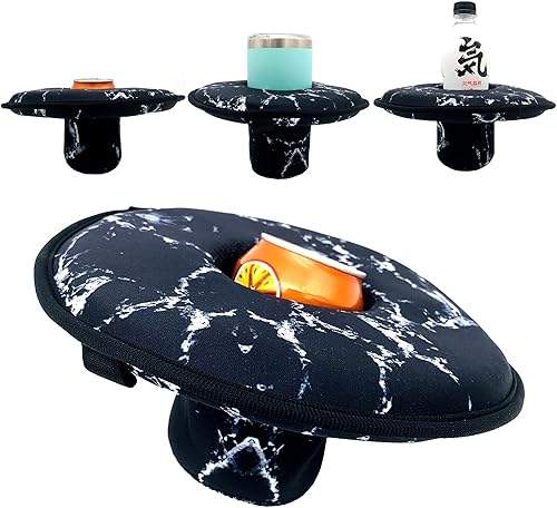 Miniatura 2 de Wanty Soporte flotante de neopreno de gran tamaño para bebidas de piscina para fiesta en la piscina, diversión acuática, se adapta a latasbotellas