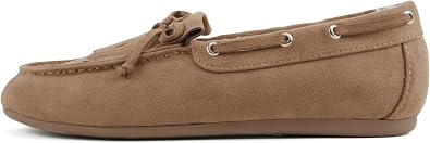 Soda Bowen  Women Round Toe Fleece-Lined Tassel Flat Shoe
