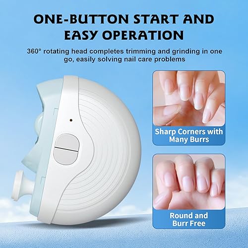 Miniatura 2 de Cortaúñas eléctrico para adultos mayores, 3 velocidades, uñas automáticas de potencia fuerte 2026 con pulidor, recortador de uñas automático 2 en 1