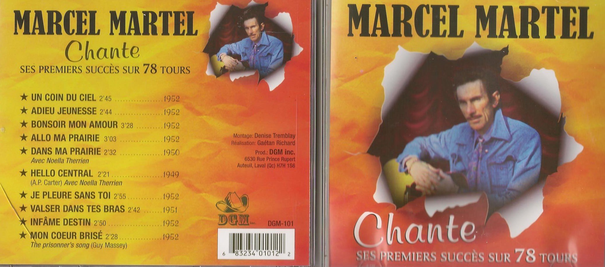 CHANTE SES PREMIERS SUCCÈS SUR 78 TOURS MARCEL MARTEL [Audio CD] Marcel Martel