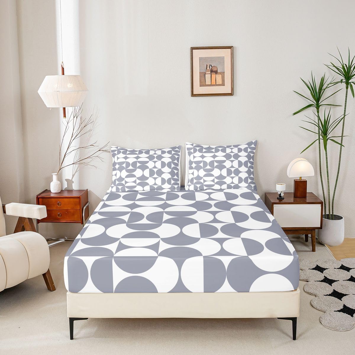 Erosebridal Geometric Kids Fitted Sheet Full