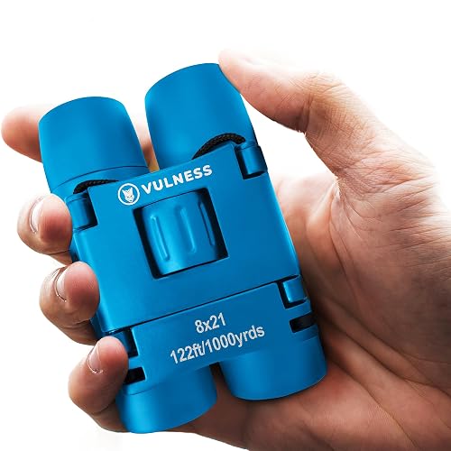 VULNESS 8x21 Compact Binoculars, Blue