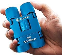 Small Binoculars for Adults and Kids | Cruise Ship Essentials Camping Bird Watching Travel Hiking Accessories Alaska Costa Rica Must Haves Packing List High Powered Mini Compact VULNESS (Blue, 8X21)