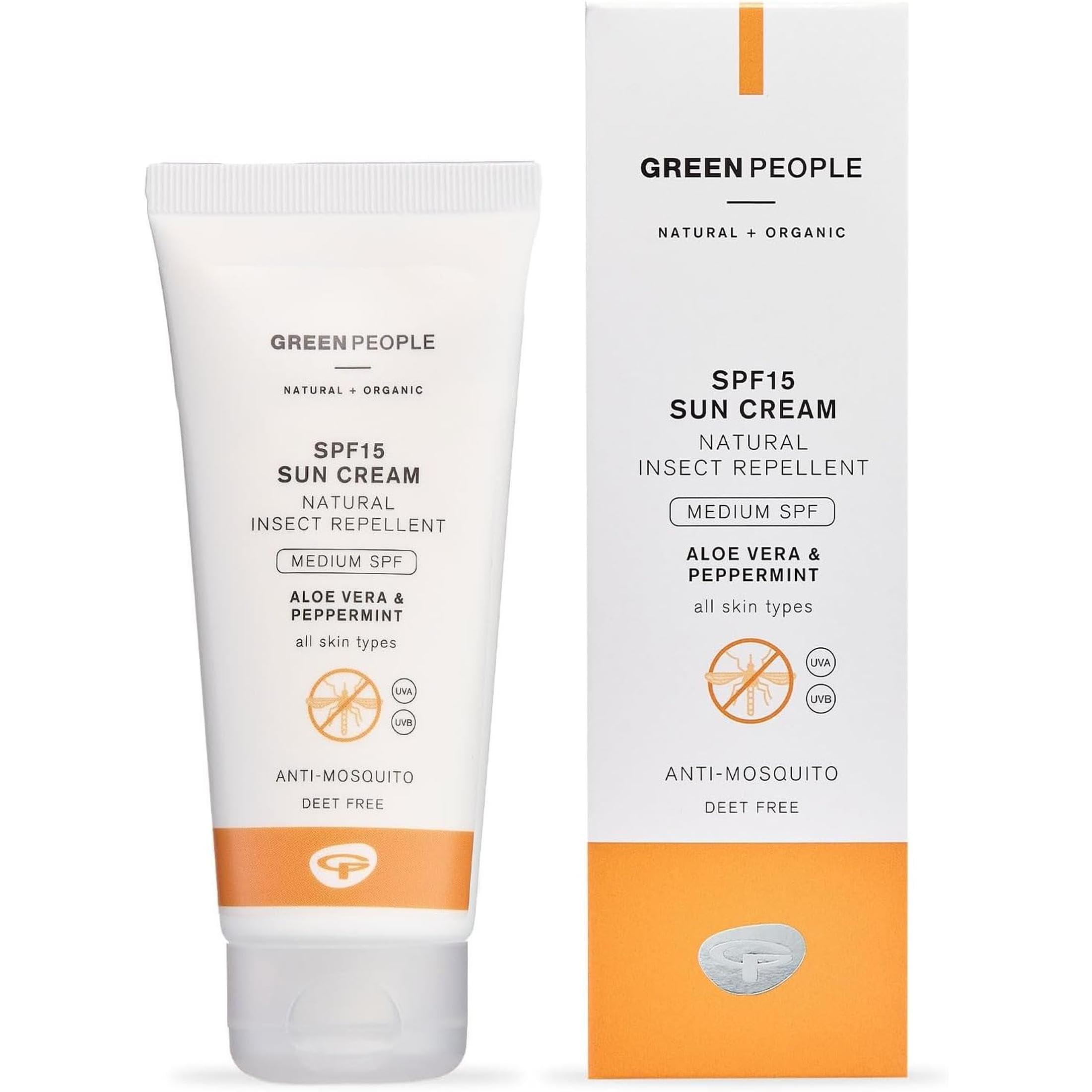 Green People SPF15 Sonnencreme mit Insektenschutzmittel, 100ml