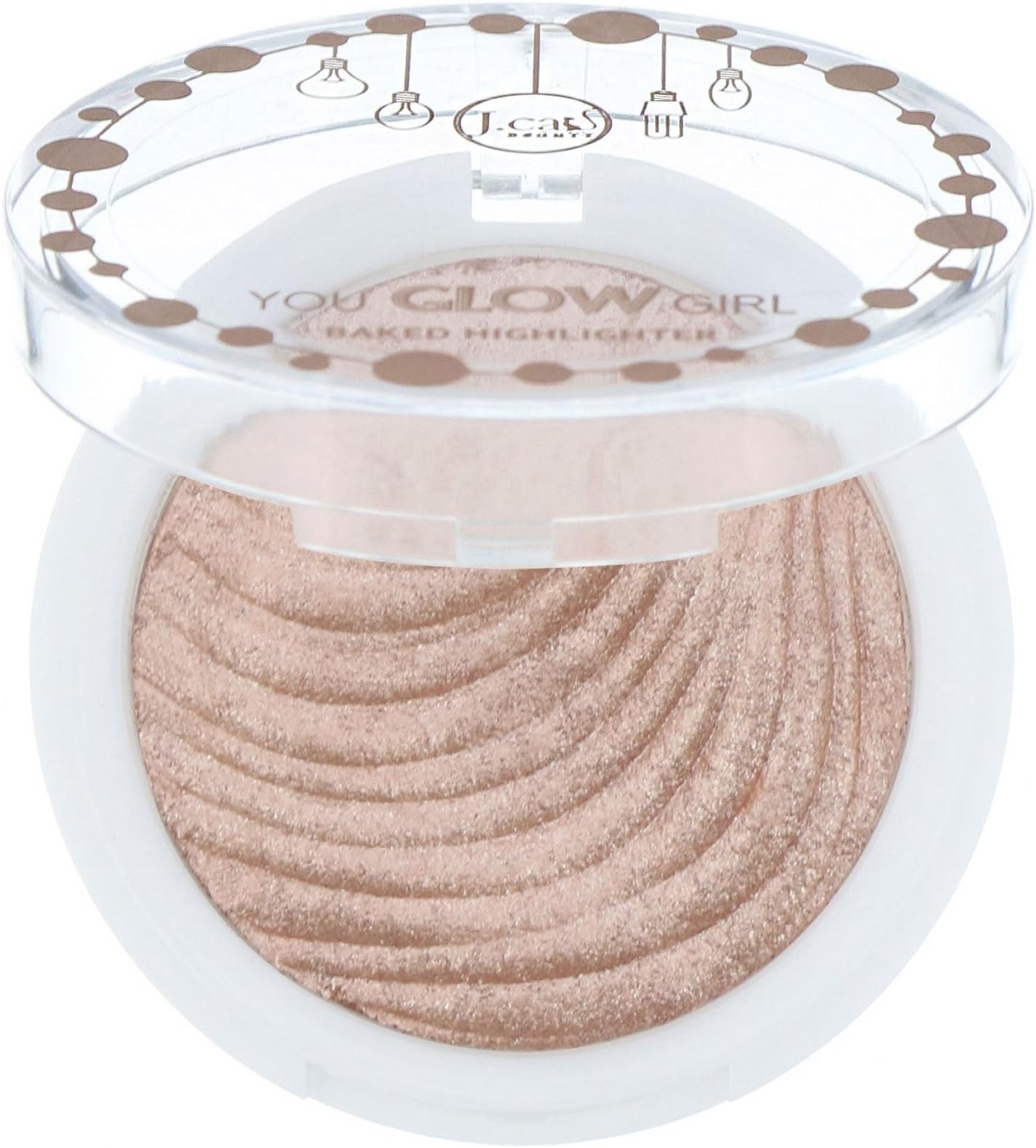 You Glow Girl Compact Multi-Dimensional Highlighter, Highly Pigmented, Shimmery Baked Highlighter for Luminous Finish, Pink Goddess