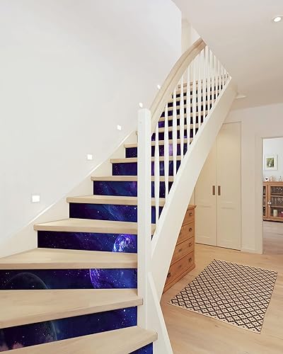 Miniatura 5 de FLFK - Calcomanías para escaleras  Adhesivos para escaleras autoadhesivas de madera para decoración del hogar, 39.3 pulgadas de ancho x 7 pulgadas