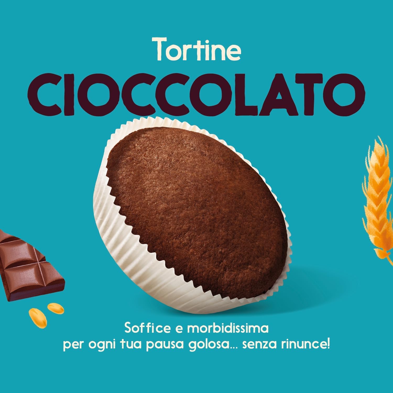 Tortine al Cioccolato Senza Latte e Uova – Snack Dolce Monoporzione 240g – Soffici Merendine al Cacao Ideali per Colazione e Pausa – Variazioni 4/8/12 Pezzi (12 PEZZI)