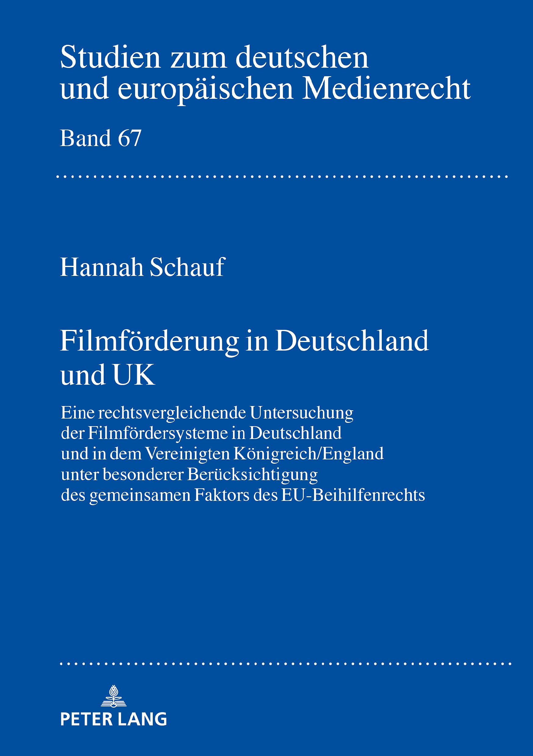 Filmfoerderung in Deutschland und UK livre droit comparé cinéma allemand angleterre Medienrecht