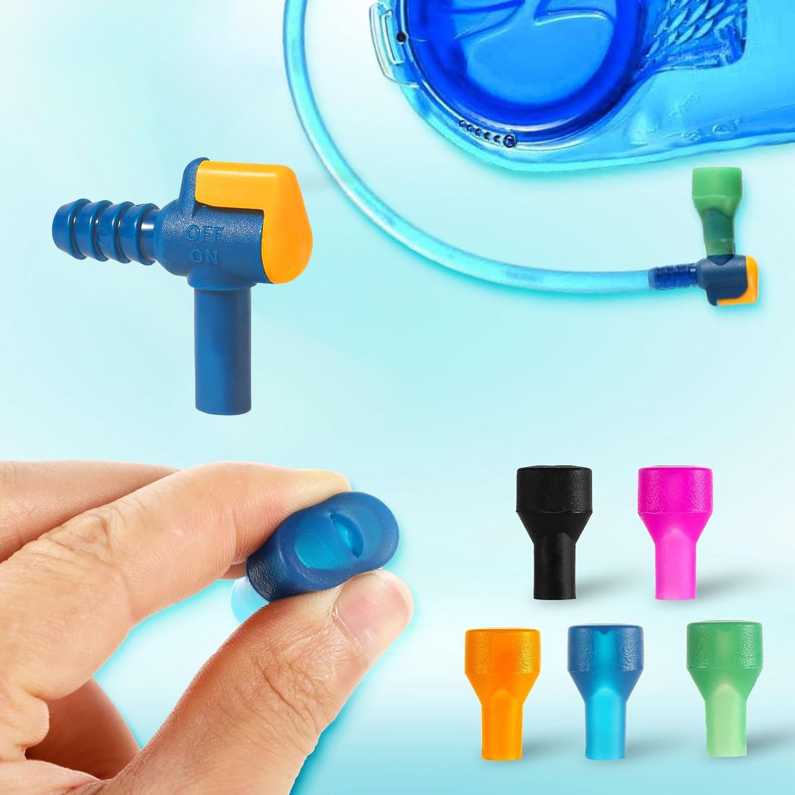 Valvola Morso,6 PCS Bocchini in Silicone,Valvola per Morso,Bite Valve,Tubo per Bevande da Ciclismo All'aperto,Ricambio Bocchino,per Il Serbatoio della Vescica di Idratazione dello Zaino