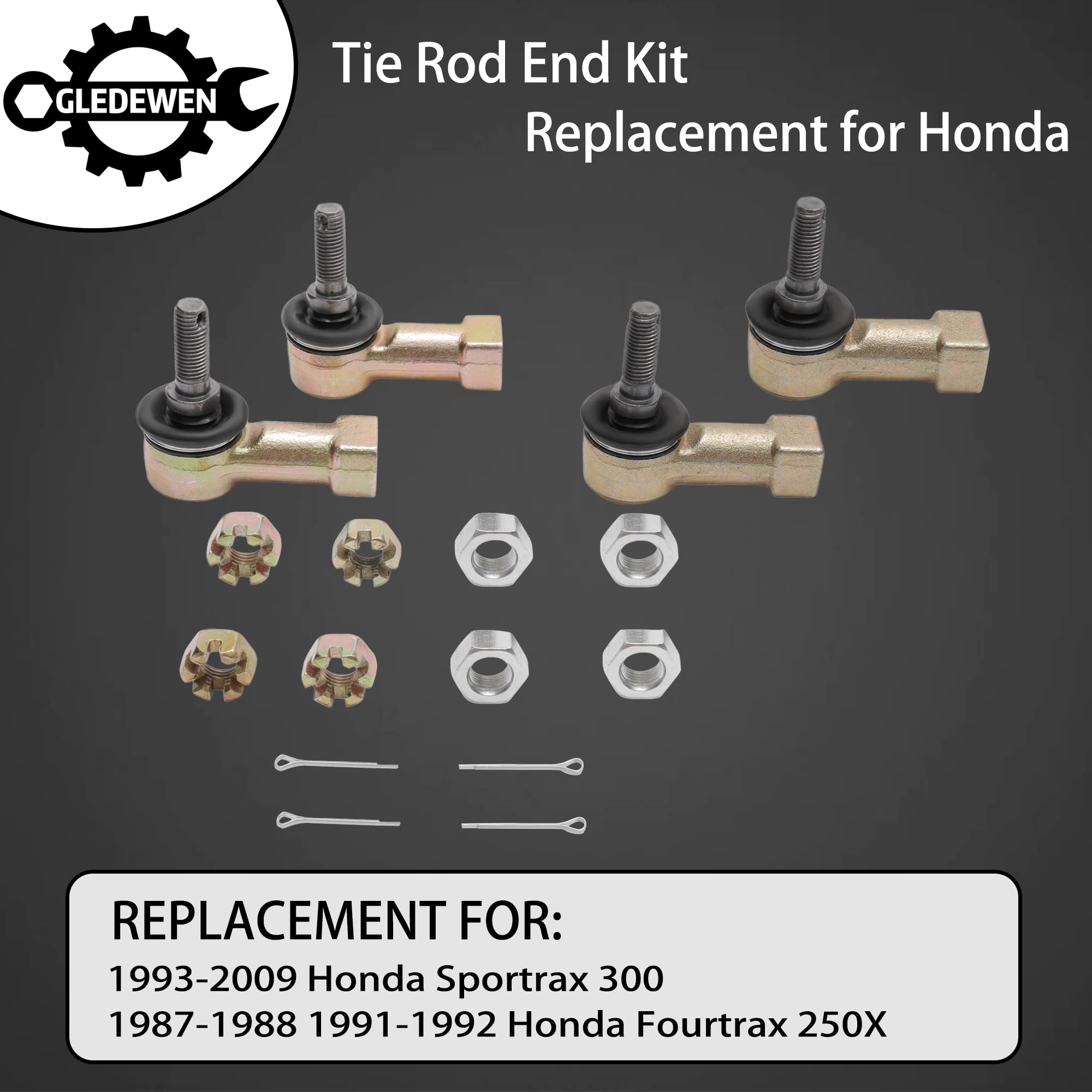 Tie Rod End Kit For Honda TRX300EX Sportrax (2000-2009) – 2 Sets Included