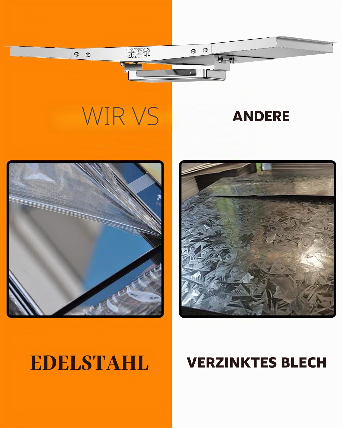 Fettwanne mit Auffangwanne – Universal Tropfpfanne für 3/4 Brenner Gasgrill Modelle von Dyna Glo, Nexgrill, Expert Grill, Kenmore, BHG und mehr – Edelstahl-Grill-Ersatzteile (45,7 cm - 61 cm)