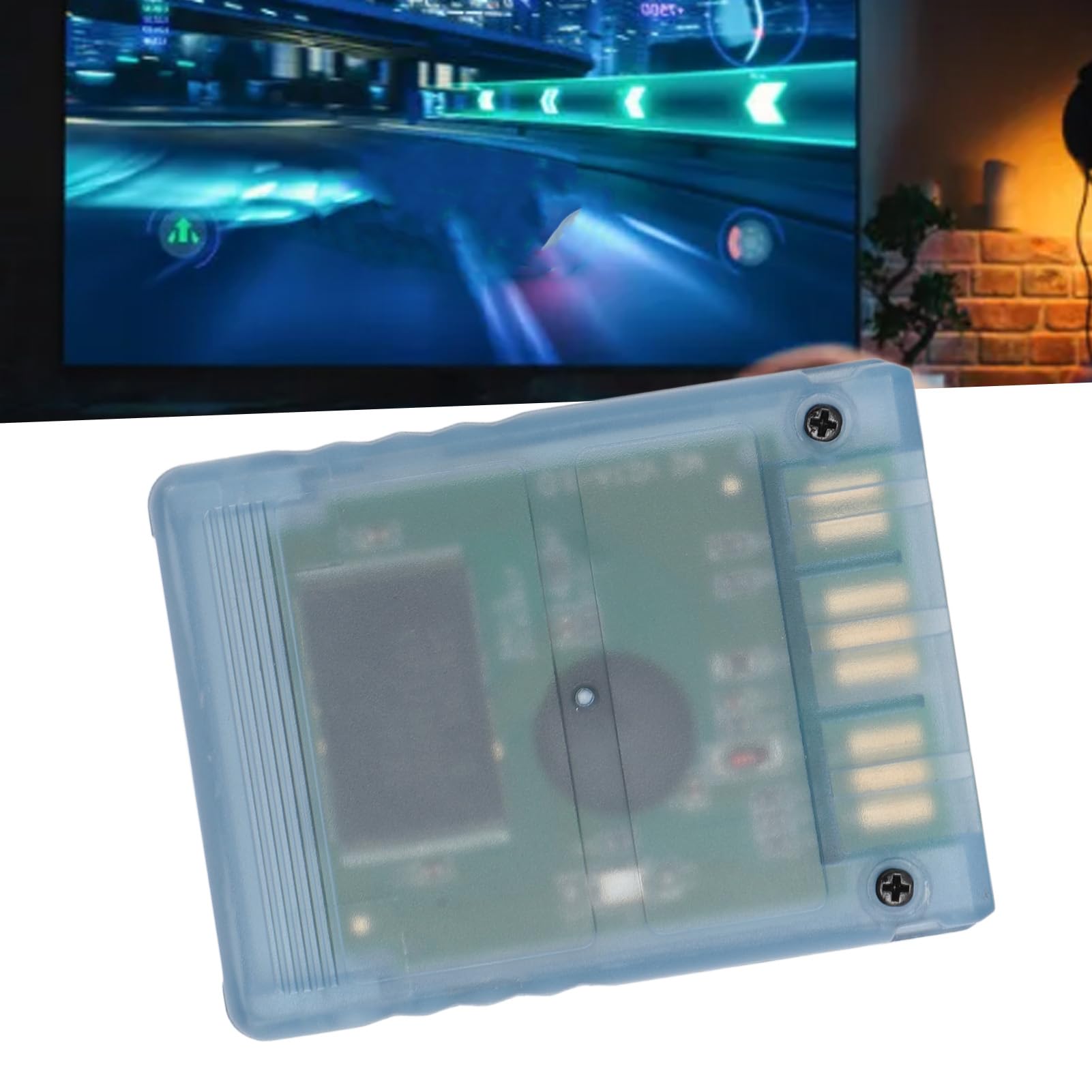 Scheda di Memoria per Console, V1.966 Stabile Professionale, Custodia Trasparente Portatile con Caricatore OPL HD, Scheda di Programma per Console di Gioco (64MB)