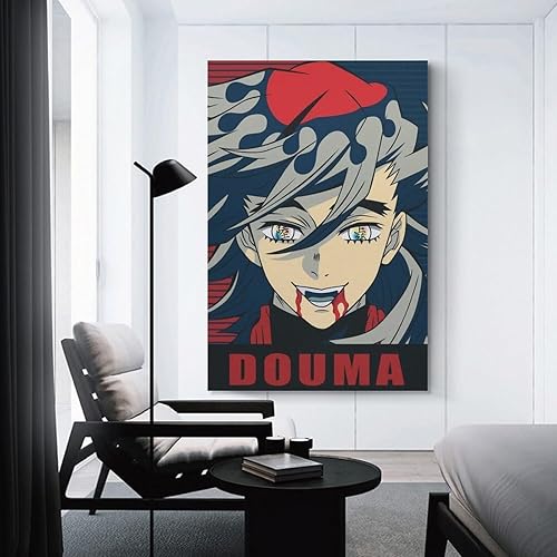 Miniatura 3 de KNUEDESM Póster de anime Douma DOMA - Póster de arte en lienzo para dormitorio familiar, pósteres de decoración de pared, decoración del hogar, sala