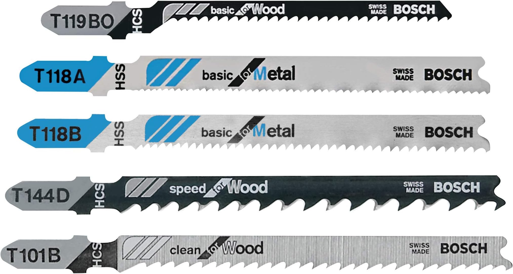 Genuine Bosch 2607010903 Basic For Wood And Metal Jigsaw Blade Set For Sale Online - View #3