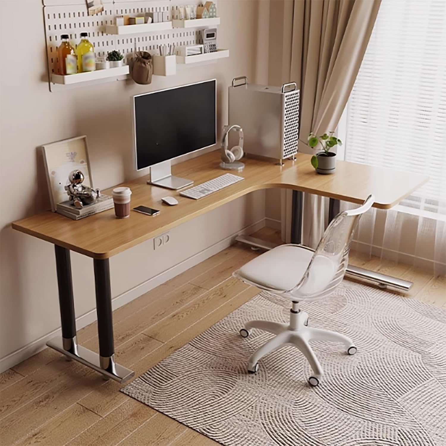 Corner Desk Home LShaped Bedroom Bay Window Desktop