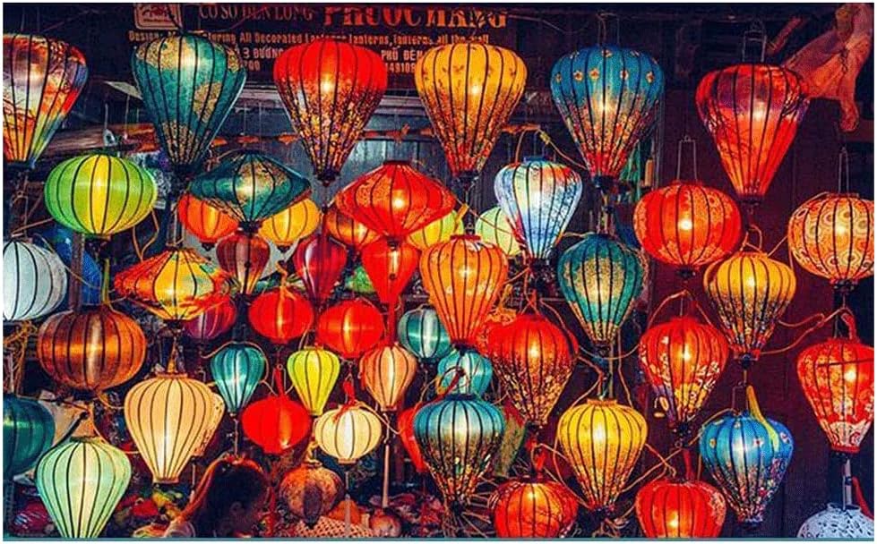 LIOONS Chinese Lanterns 12" Silk and Satin Hanging Lantern Traditional Festival Decoration Paper Lanterns Paper Lantern Lamp