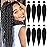 Beyond Beauty Braiding Hair pre stretched, Braids Synthetic Fiber Ombre Yaki Texture, Natural Easy Twist Braids Crochet Hair Hot Water Setting hair extensions
