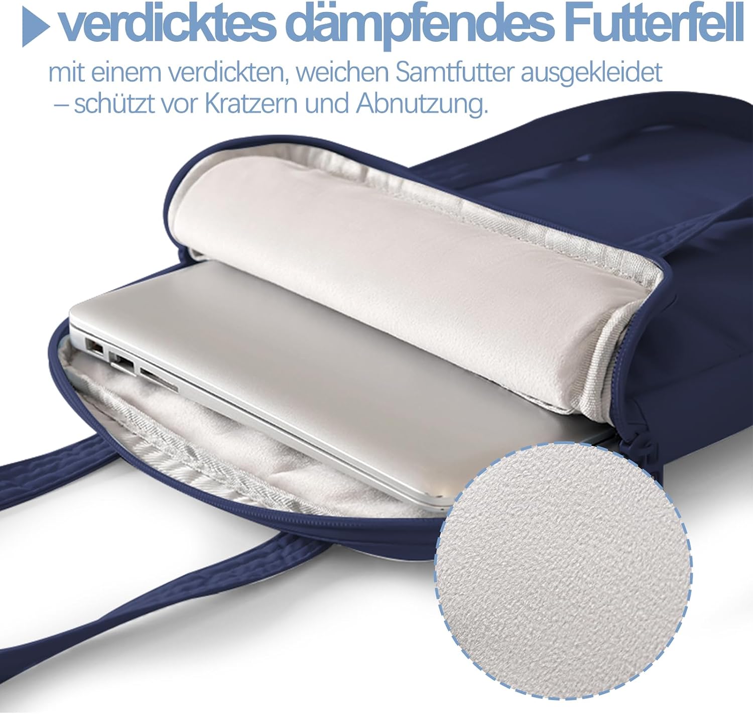 360° Protective Puffy Laptop Sleeve with Luggage Strap, 13-14 Inch Waterproof Quilted Laptop Bag with Shoulder Strap, Compatible with MacBook Air 13.6 M3 M2 M1, MacBook Pro 14, HP Dell Lenovo image 5
