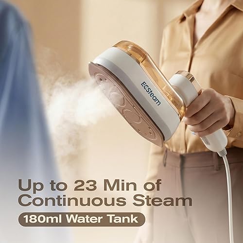 Miniatura 4 de Steamer for Clothes & Iron 2 in 1, Portable Clothes Steamer Handheld & Travel Steam Iron for Clothes, 1200W 20s Fast Heat-Up, Foldable Design, 180ml