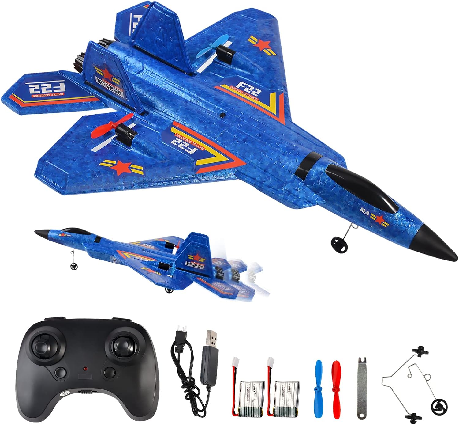GEVINST Remote Control Airplanes F22 Raptor Model, RC Plane