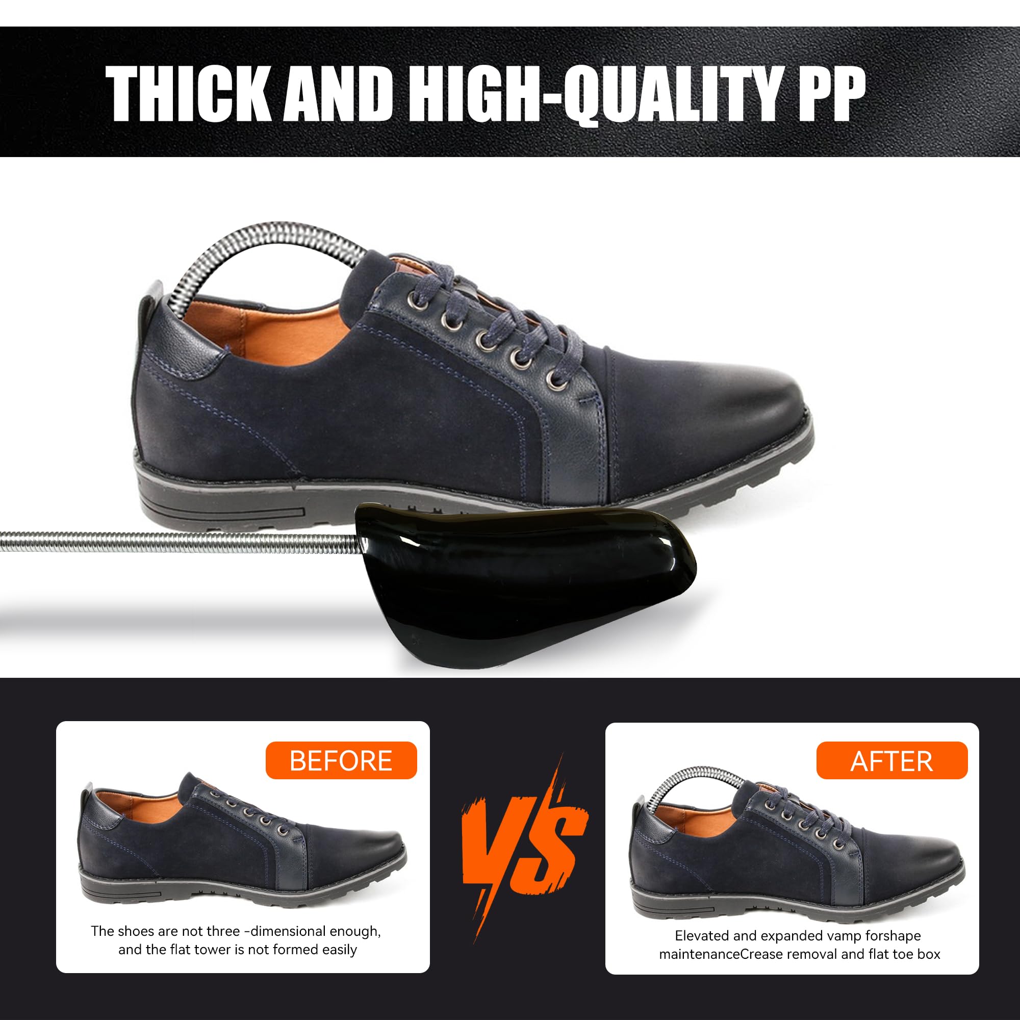 Hormas de Zapatos de Plástico Ajustables 39-47 Negro