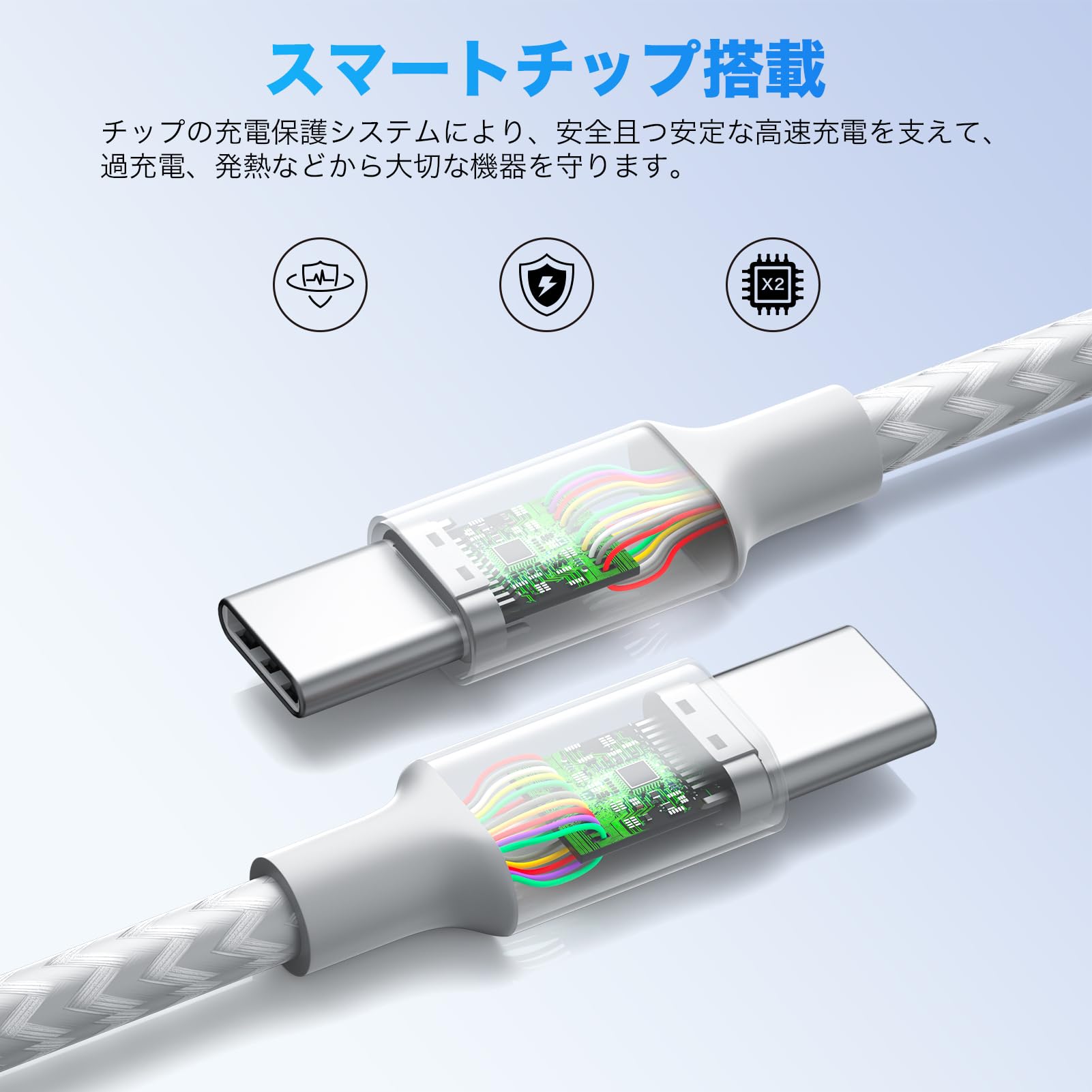 Amazon.co.jp: USB Type Cケーブル【1m+1m+2m+2m/4本】タイプc