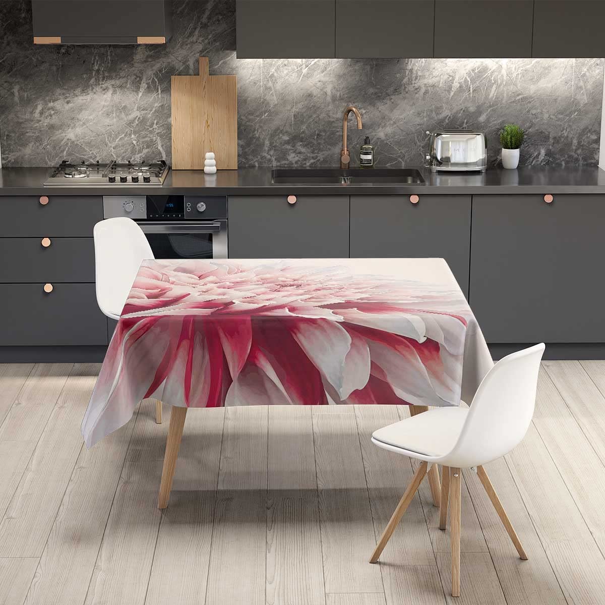 Dahlia Glass Table Tops Cut to Size Ruby Ivory Whitepicnic Table