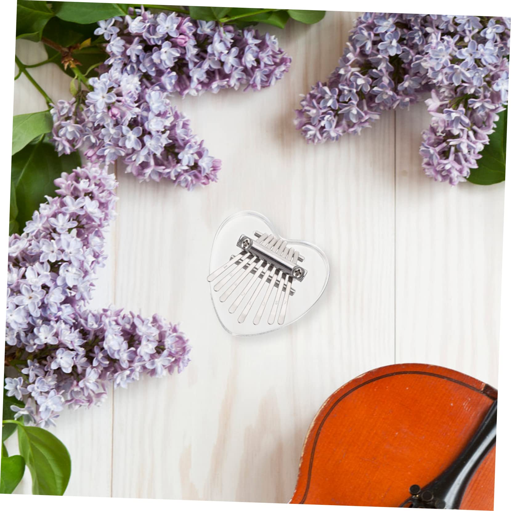 GALPADA Mini Kalimba Thumb Piano for Beginners Acrylic Finger Piano Unique Design for Outdoor School Camping Relaxation present for Music Lovers