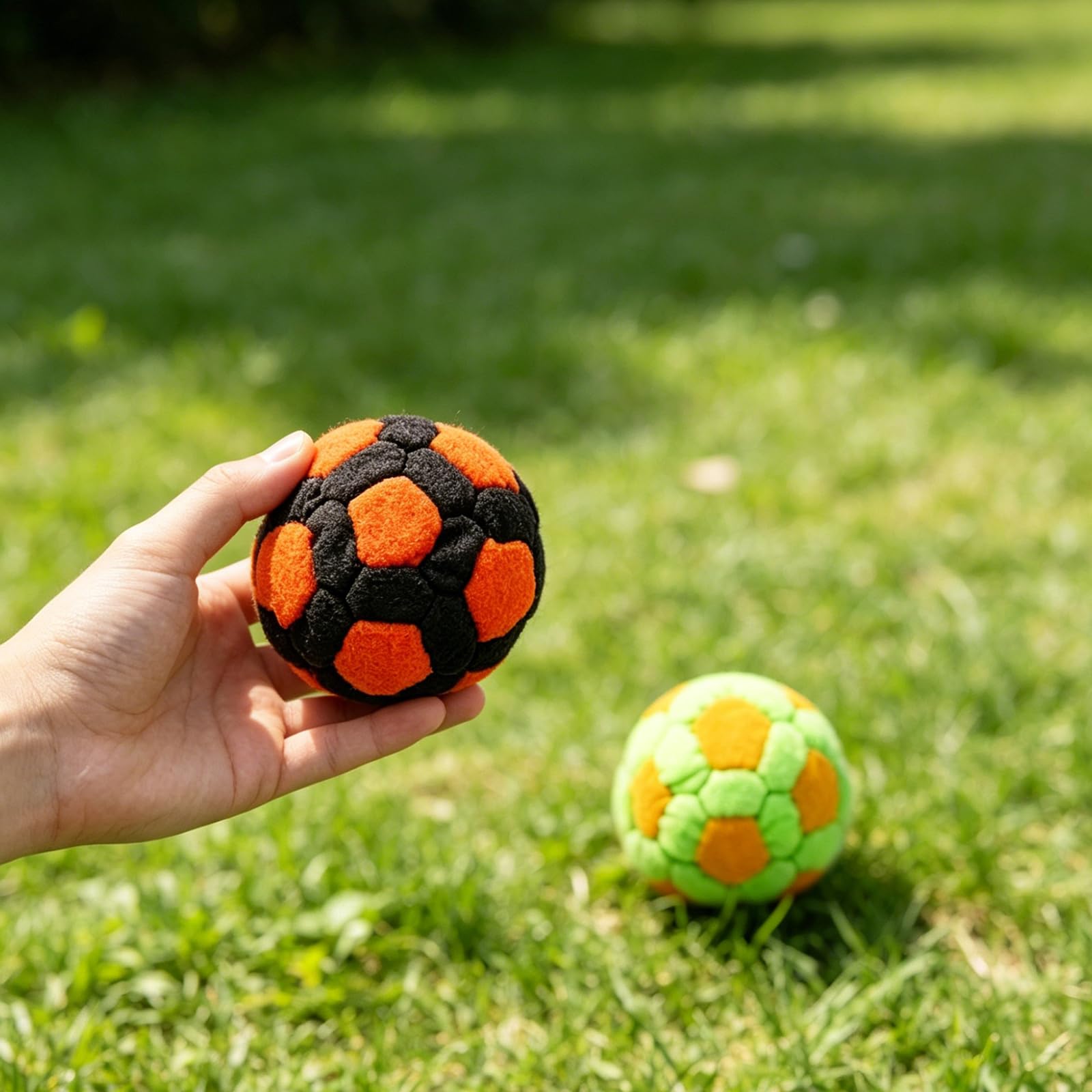 Pelotas de Fútbol de Felpa Portátil Set 6 Juguetes Clipser para Niños Mejorar la Coordinación Mano Ojo Juegos al Aire Libre