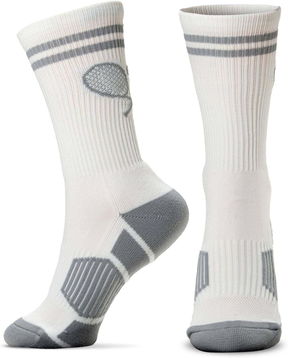 ChalkTalkSPORTS Tennis Performance Crew Socks - Crossed Racquets - Youth & Adult - Multiple Colors - Tennis Mid-Calf Socks - Image 2