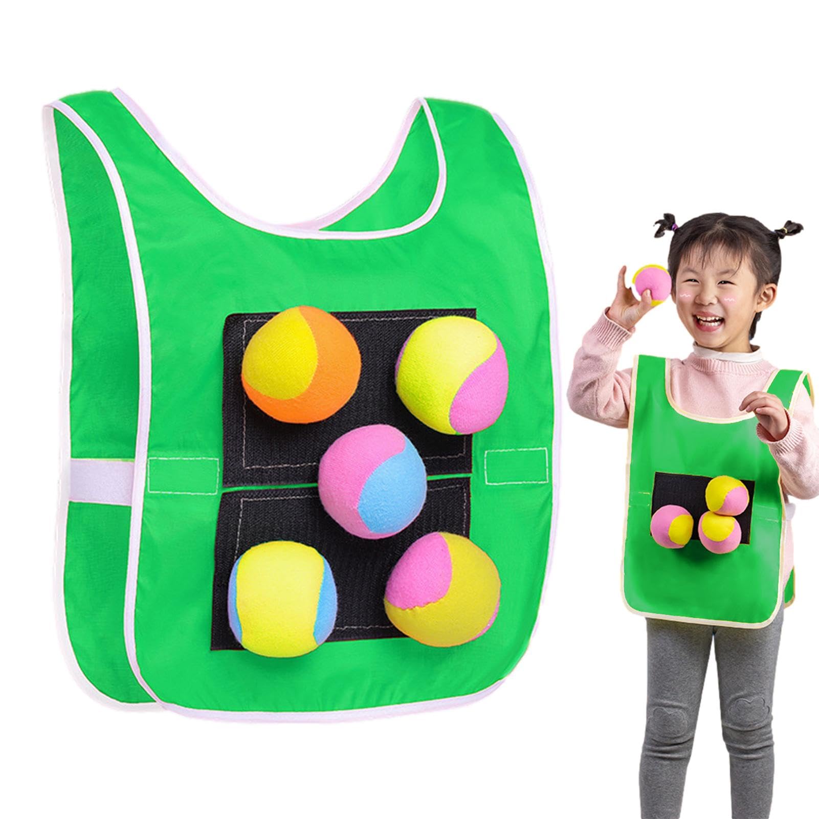 Shakven Sticky Ball Vest | Dodgeball Game Vests,Game Throwing Ball Vests,Dodgeball Tag Vests Throwing Dodgeball Game Set for Indoor Outdoor Playground Games