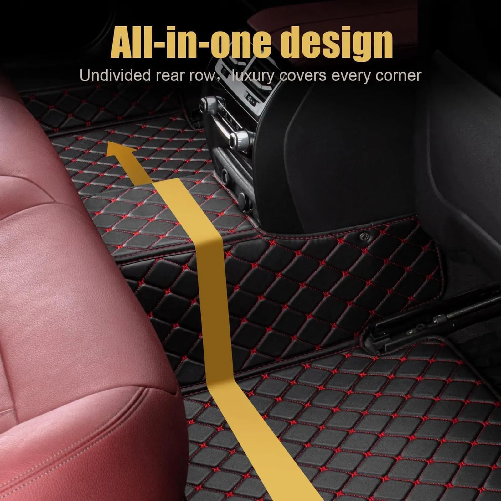 Tappetini auto Tappetini Auto Per Chery Per Omoda 5 C5 2022 2023 2024 Tappetini Impermeabili Tappetini Tappetini Accessori Tappetini Moquette (Colore : LHD Racing Red