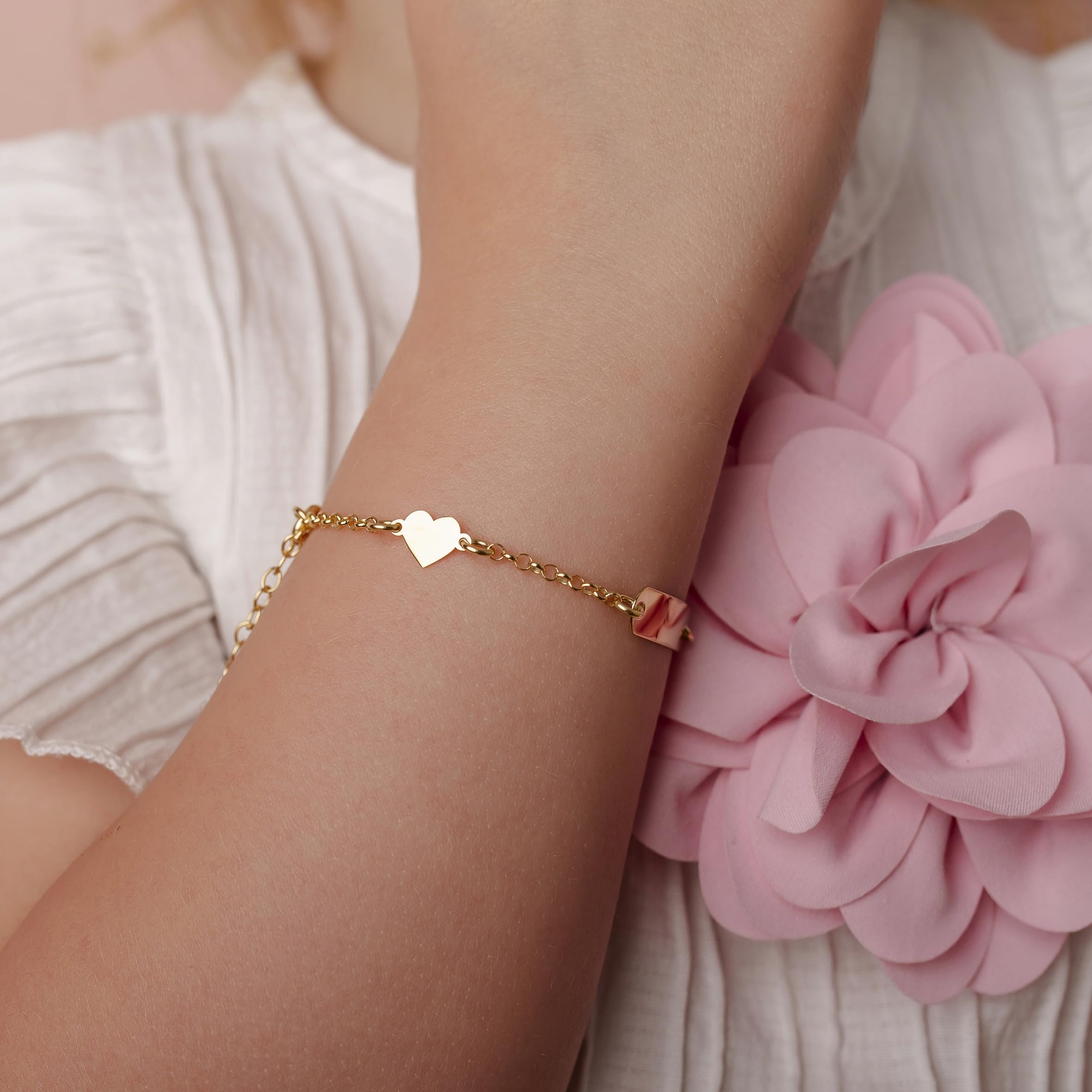 Sakrami Pulsera de Plata 925 Placa Grabable para Niños con Trébol Esmaltado + Caja de Regalo Personalizada - Pulsera para Nacimiento Comunión o Bautismo