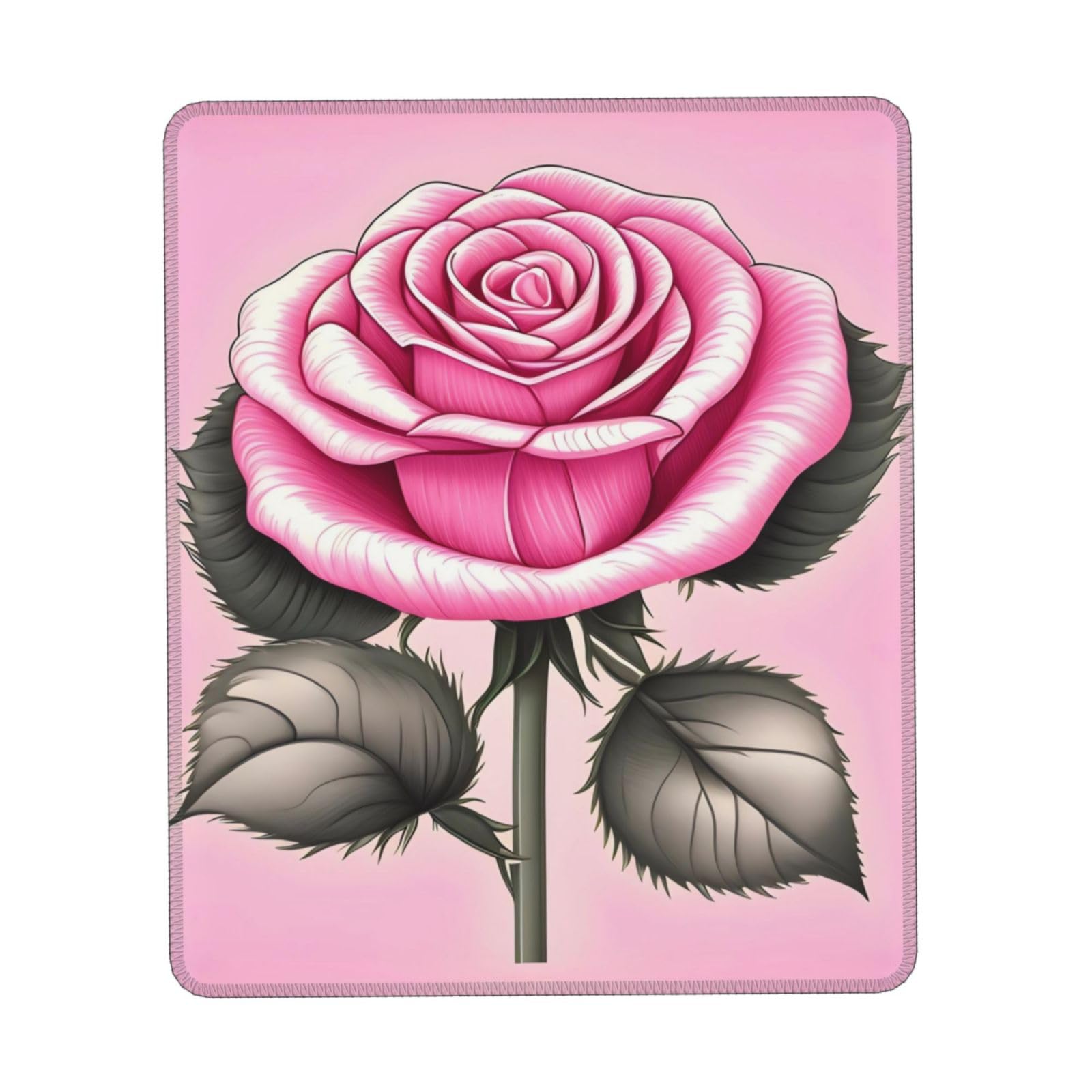 Tappetino per mouse con base in gomma antiscivolo con rose rosa per velocità e precisione, adatto per computer portatili da gioco da ufficio, 25 ,4 x 30,5 cm