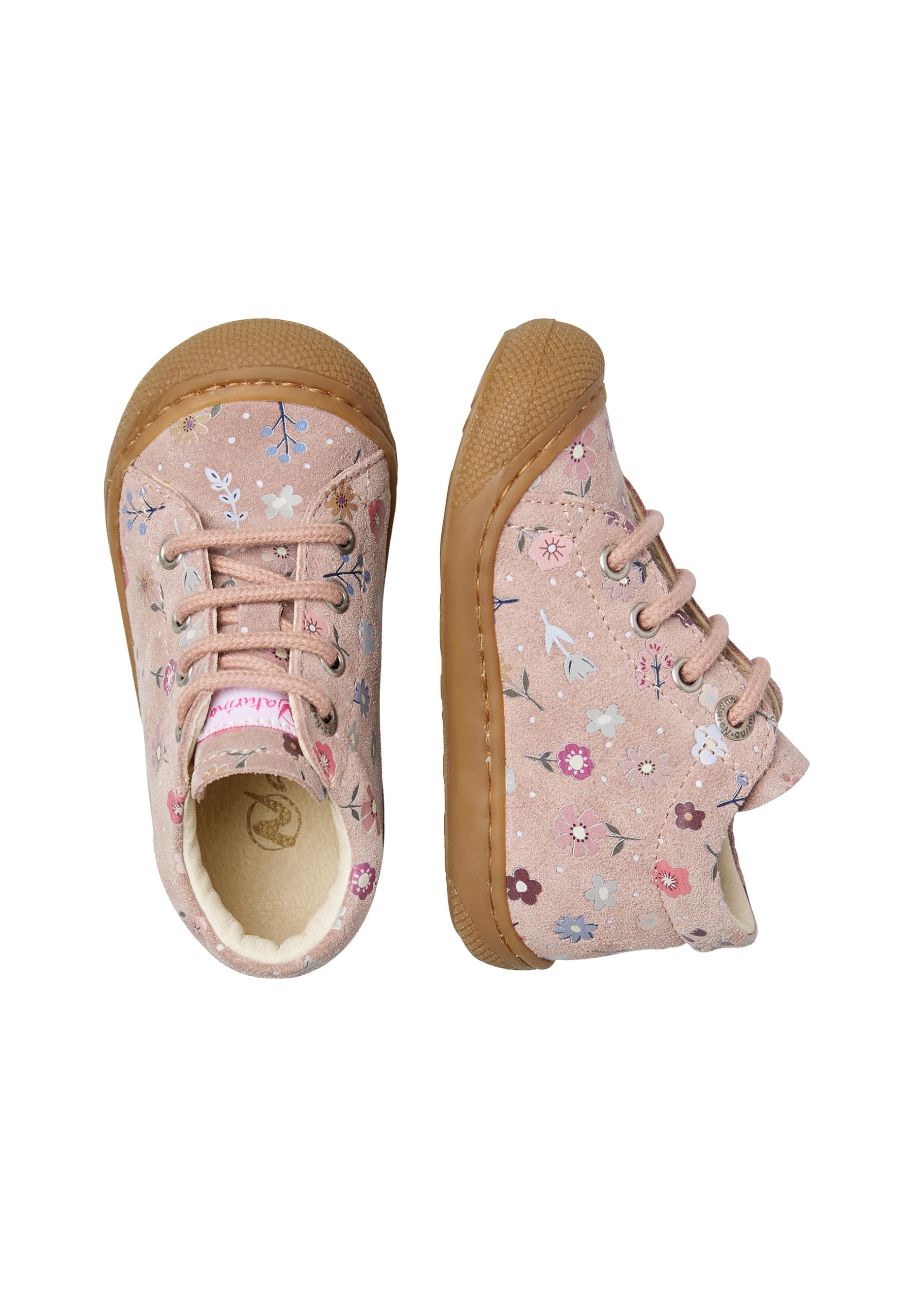 Naturino Scarpe Primi Passi in Suede con Stampa Fiori