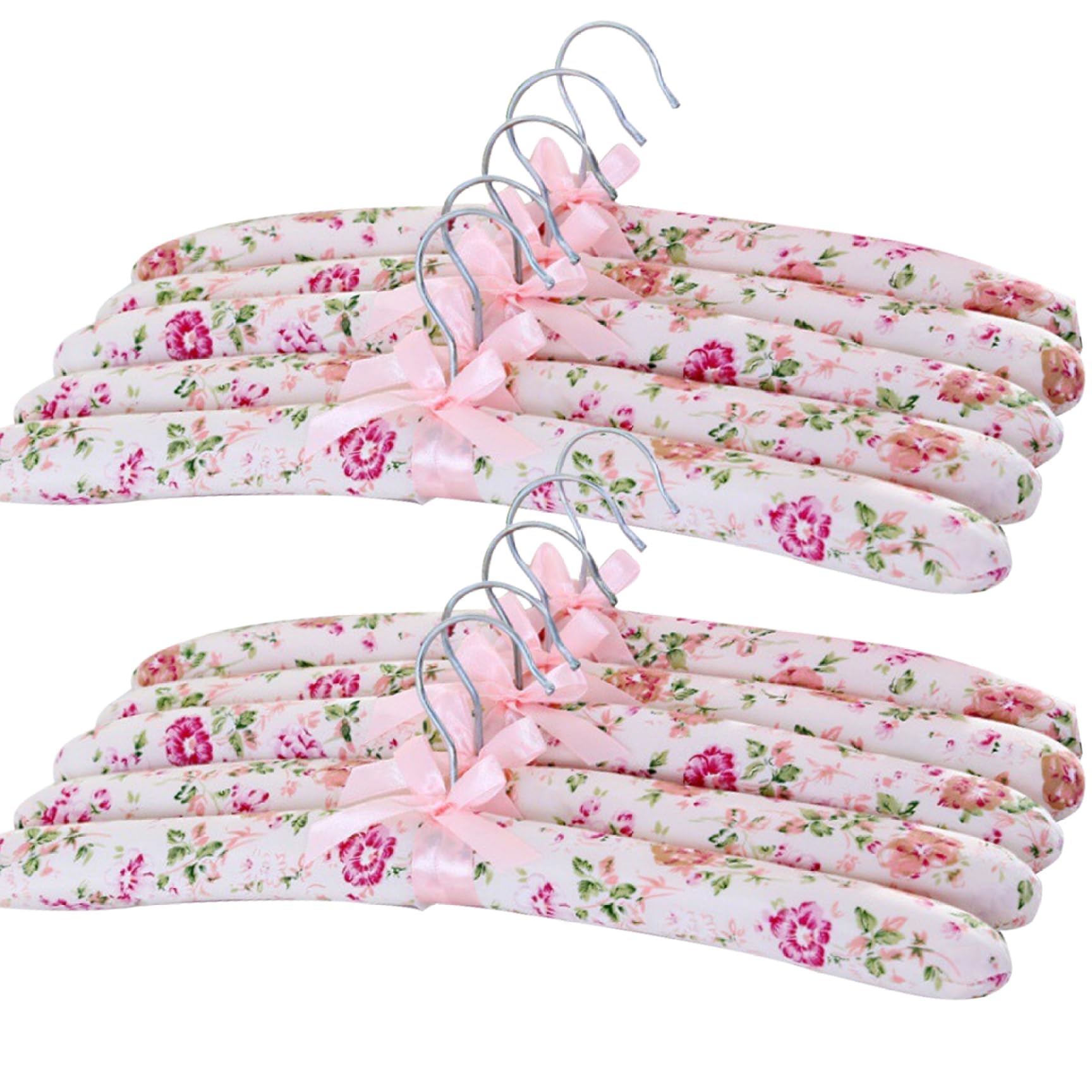 Hperu 10Pcs Padded Coat Hangers for Women 15 Inch Anti Slip Sweater Hanger No Shoulder Bump Thick Padded Clothes Hanger for Shirt Blouse Lingerie Purple