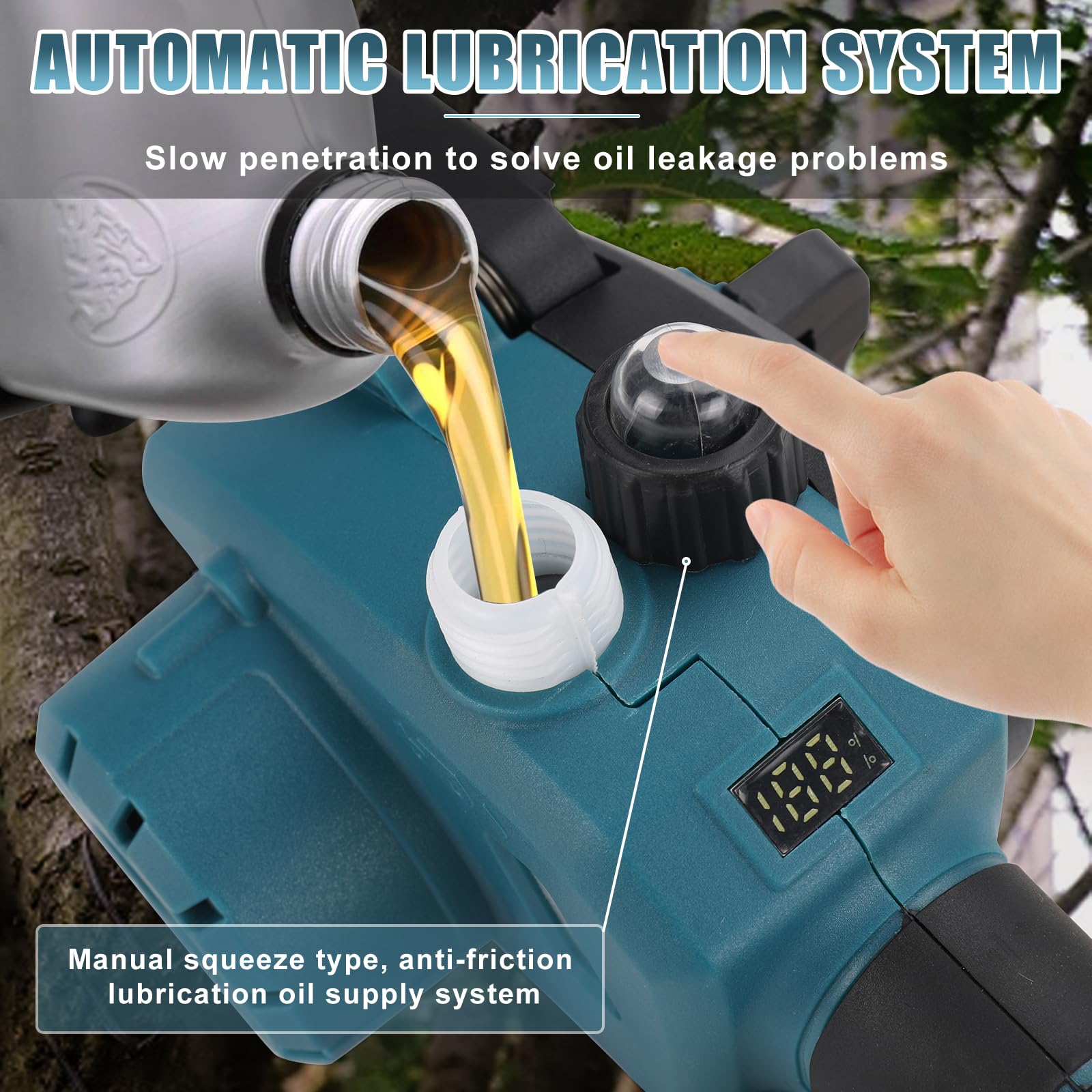 WingFly Mini Tronçonneuse à Batterie 8 Pouces Compatible avec Makita 18V, Tronçonneuse Sans Balais avec 2 Chaînes, Tronçonneuses à une Main pour l'élagage le Jardin (Sans Batterie)