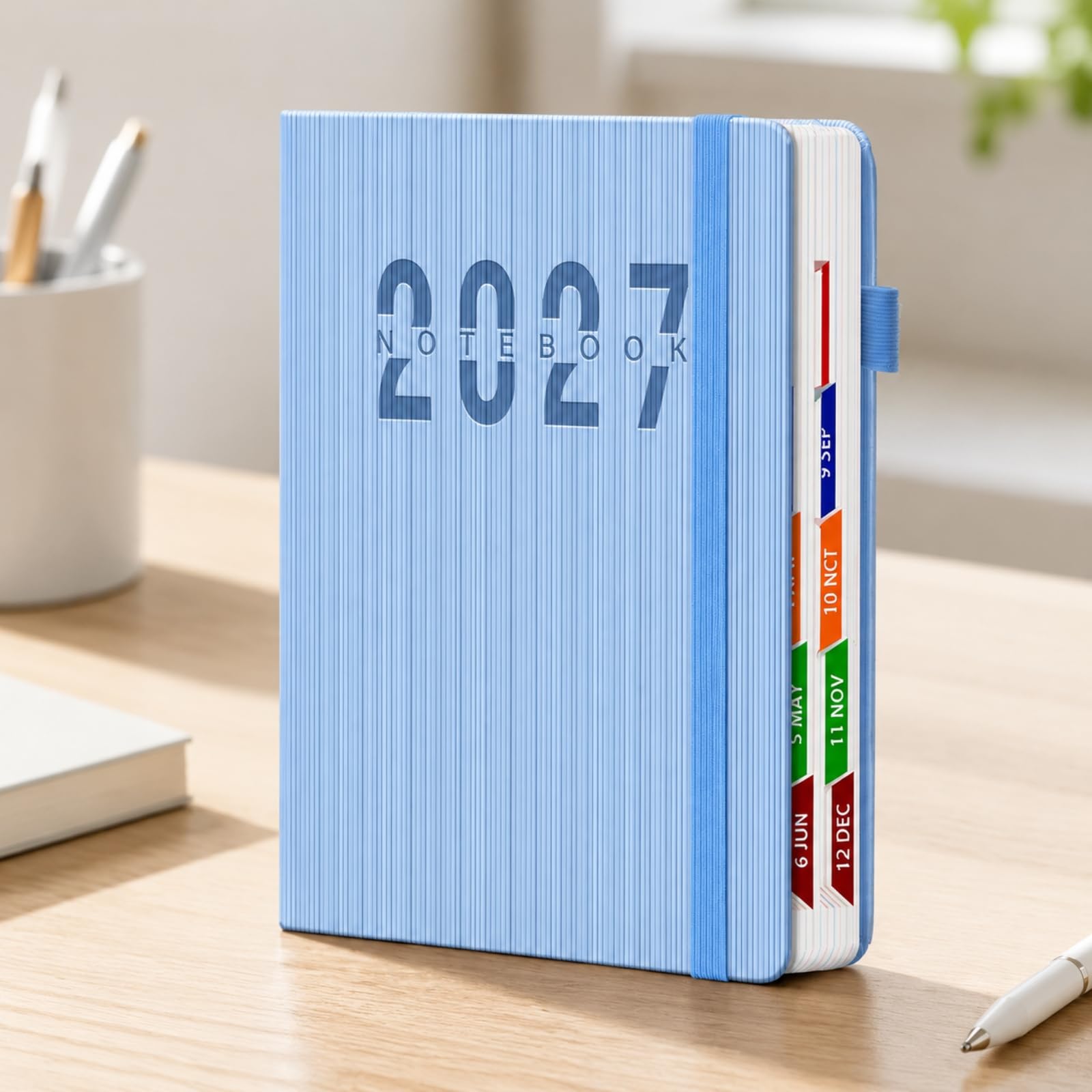 predolo Agenda 2027 Formato Formato Medio A | Planner Giornaliero 2027, Leggero, Taccuino con Copertina in PU, per Pianificazione Giornaliera, Scuola, Lavoratori, Studenti, Verde