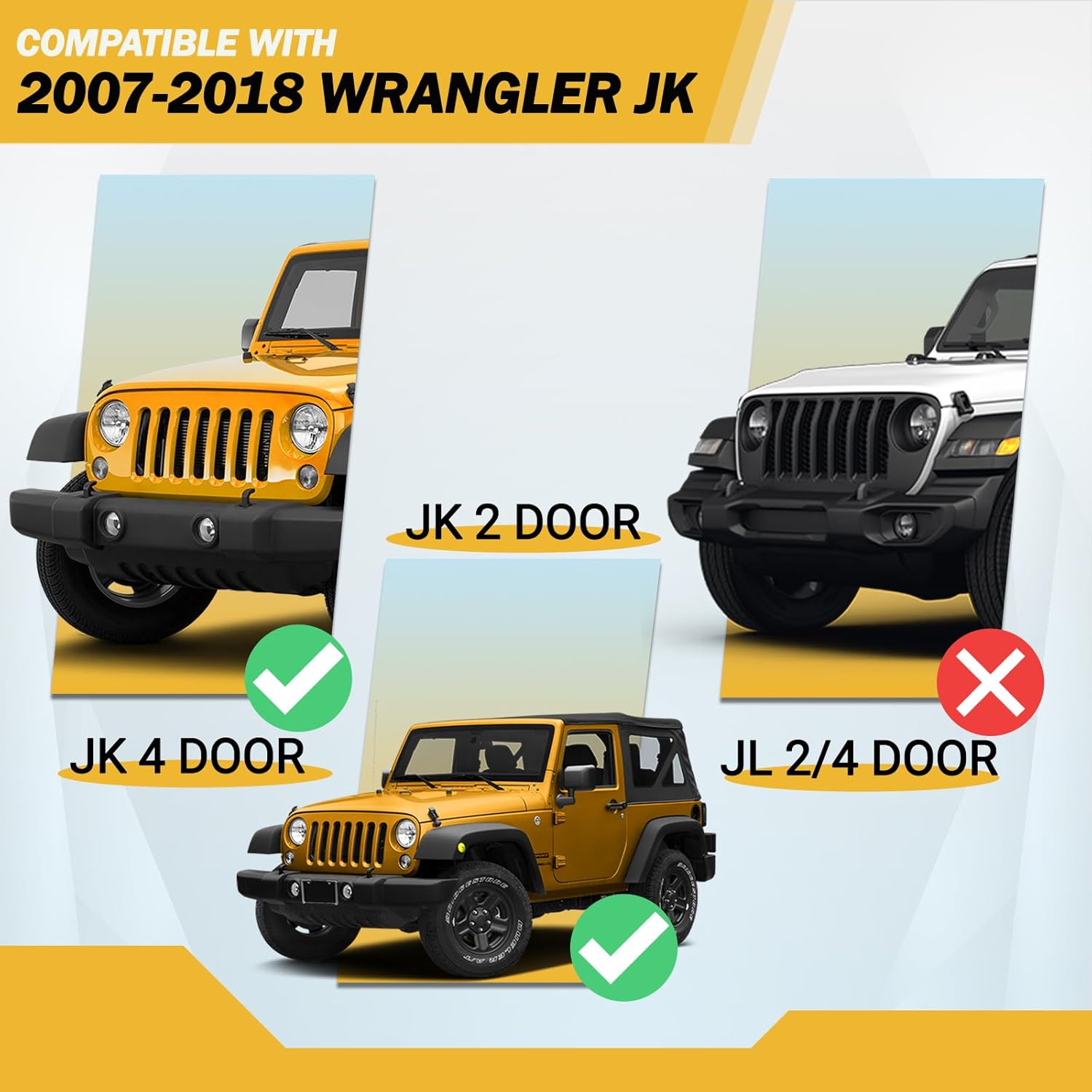 CALLIERT 10th Anniversary Steel Replacement Hood with Functional Air Vents fits for Jeep 2007-2018 Wrangler JK, Vented Heat Dispersion Under-hood Black