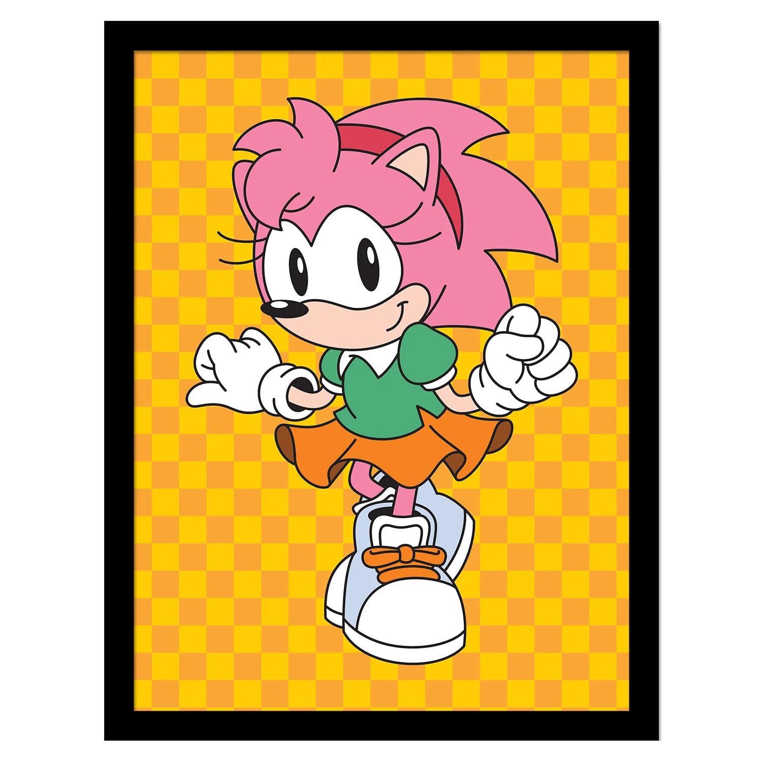 Sonic The Hedgehog Yellow/Multicoloured Amy Framed Poster (40Cm X 30Cm) ()