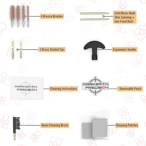 Miniatura 3 de Kit de limpieza de pistola Sub Compact - Latón - Revólver de pistola de calibre .22 0.354 in .357 .38 .380 .40 0.394 in .44 y .45 Calibre - Barril