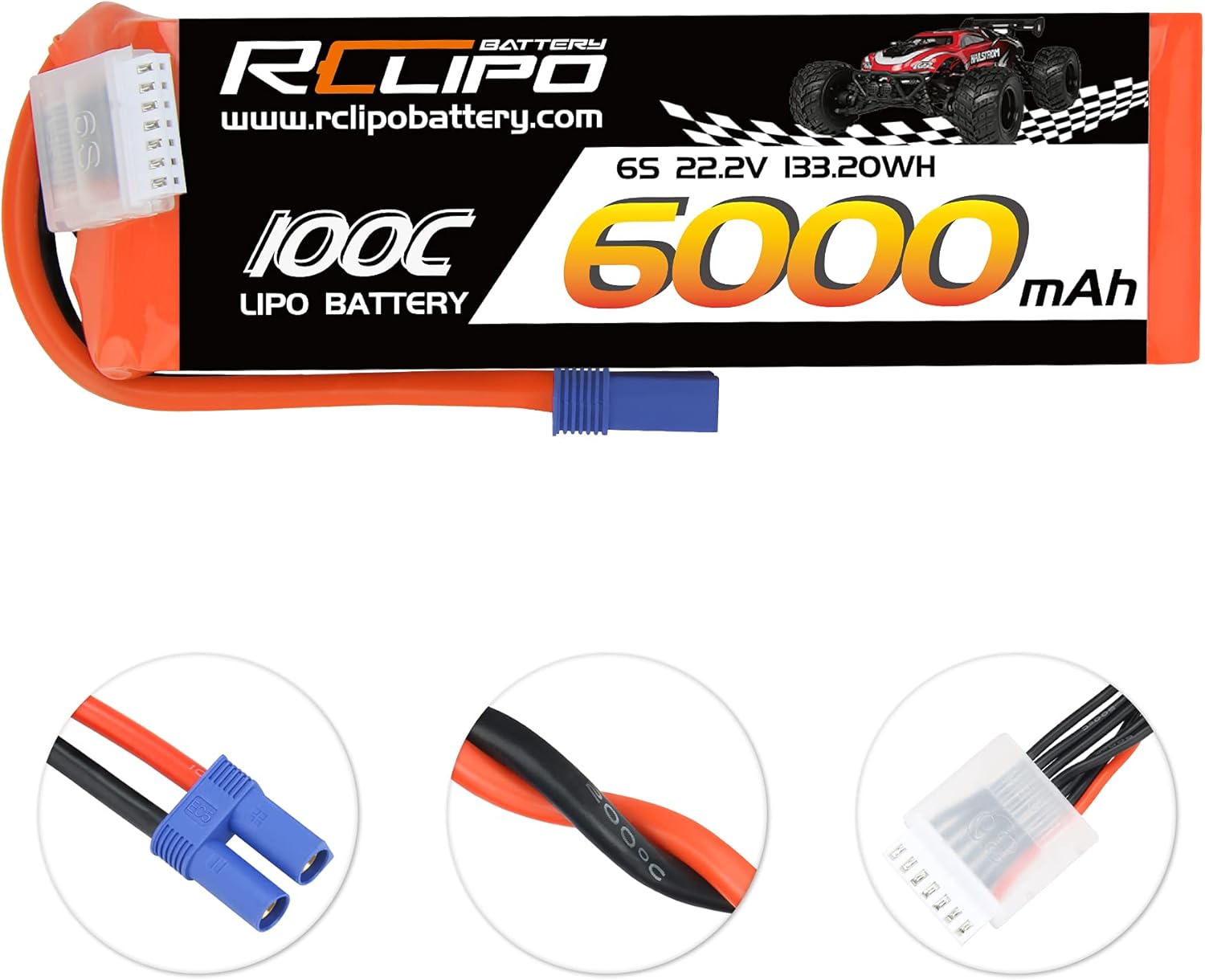 🔥 Flаѕh Sаlе 6S Lipo Battery 22.2V 100C 6000mAh with EC5 Connector RC Battery for RC Car/Truck/RC Plane/Helicopter/QuadcopterArrma Mojave /Krajave EXB/felony/ARRMA Typhon 6S V5/Avanti Jet(2PCS) Blасk Frіdау - 40% оƒƒ 6S Lipo Battery 22.2V 100C 6000mAh with EC5 Connector RC Battery for RC Car/Truck/RC Plane/Helicopter/QuadcopterArrma Mojave /Krajave EXB/felony/ARRMA Typhon 6S V5/Avanti Jet(2PCS)