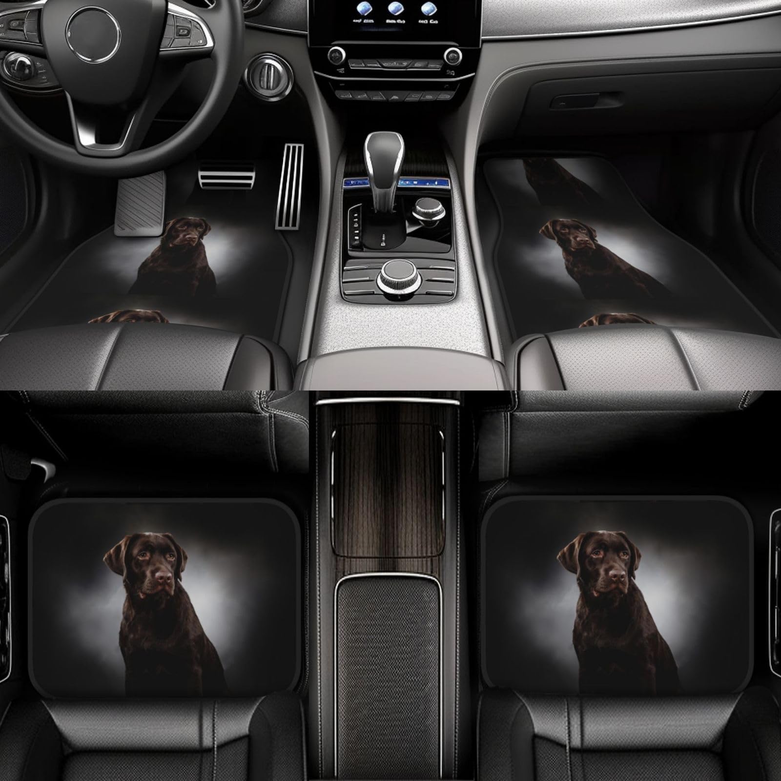 Labrador Retriever, 4er-Set Auto-Fußmatten, Neopren-Fußmatten für Fahrzeuge, rutschfeste Auto-Fußmatten, Autozubehör